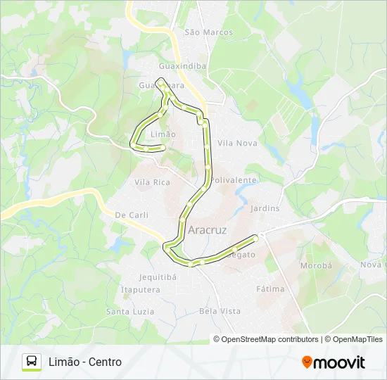 NOVA CONQUISTA - ITAPUTERA - LIMÃO Bus Line Map
