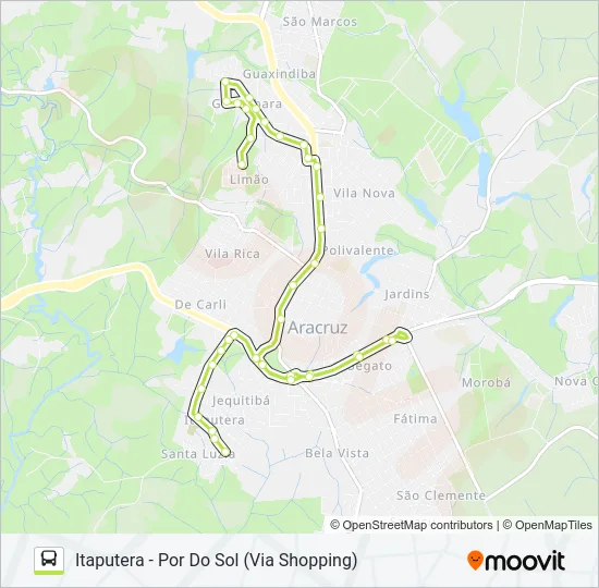 NOVA CONQUISTA - ITAPUTERA - LIMÃO Bus Line Map