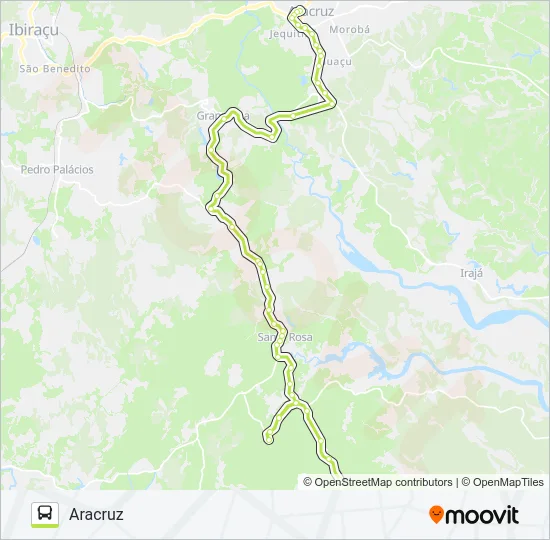 ARACRUZ - BIRIRICAS Bus Line Map