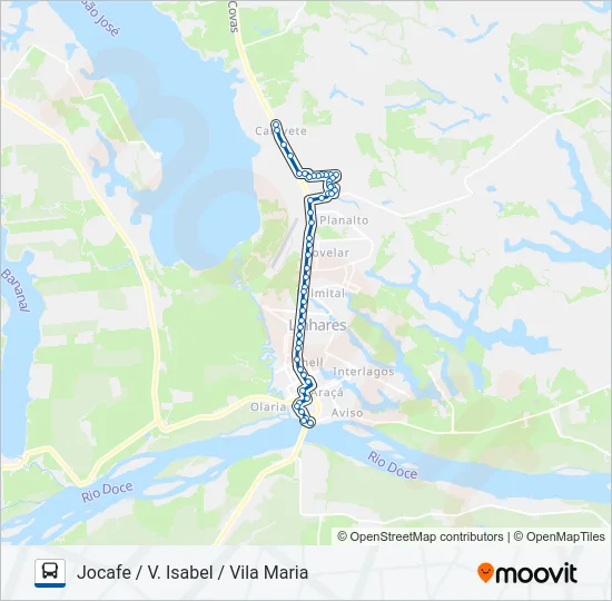 024 JOCAFE / VILA ISABEL / VILA MARIA Bus Line Map