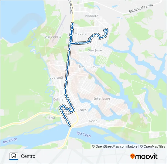 059 SÃO JOSÉ / LAGOA PARK / NOVA ESPERANÇA / LINHARES 5 Bus Line Map