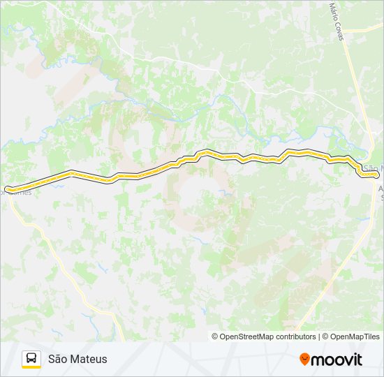 Mapa da linha 160 SÃO MATEUS - KM 41 de ônibus