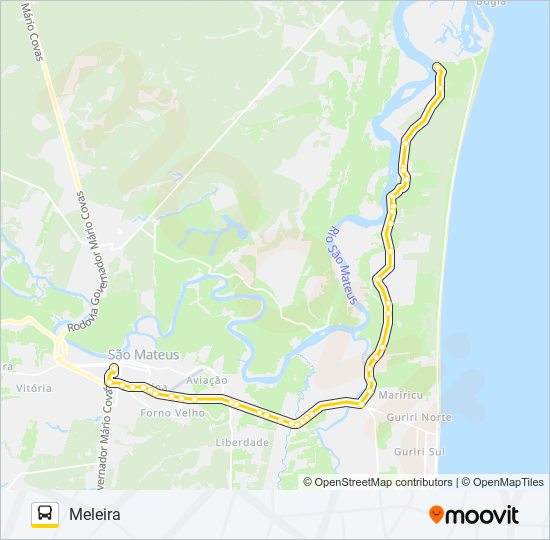 Mapa de 250 SÃO MATEUS - MELEIRA de autobús