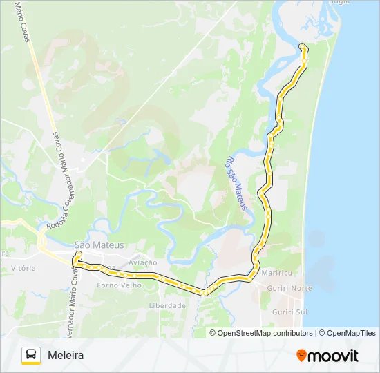 250 SÃO MATEUS - MELEIRA Bus Line Map