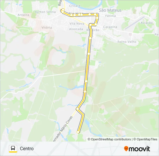 130 CENTRO - PENITENCIÁRIA Bus Line Map