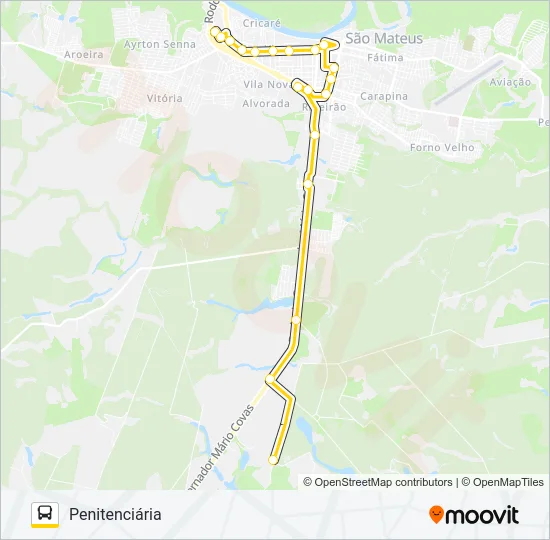 130 CENTRO - PENITENCIÁRIA Bus Line Map