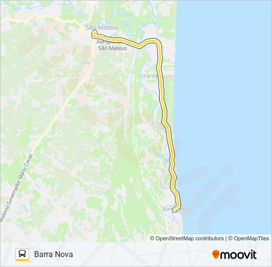 Mapa de 260 SÃO MATEUS - BARRA NOVA de autobús