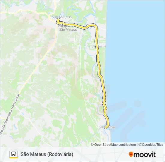 260 SÃO MATEUS - BARRA NOVA Bus Line Map