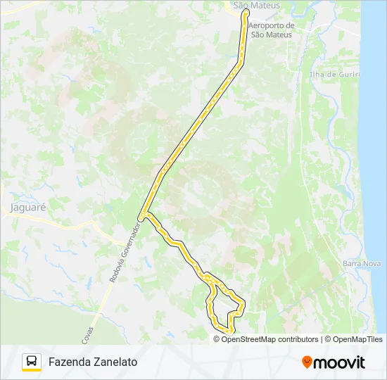 4 SÃO MATEUS - FAZENDA ZANELATO Bus Line Map