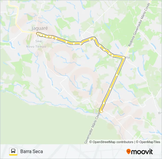 150 JAGUARÉ - BARRA SECA - PALMITO Bus Line Map