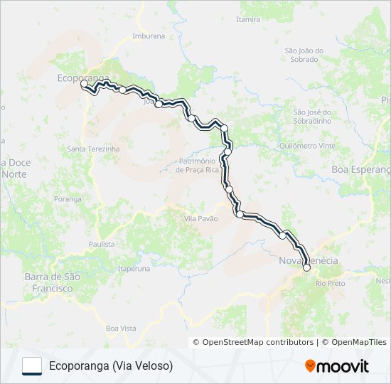 nova venécia ecoporanga via veloso Route: Schedules, Stops & Maps ...