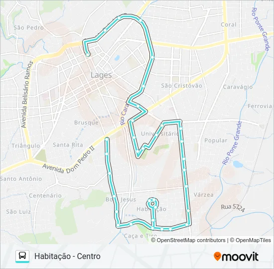 282 HABITAÇÃO Bus Line Map