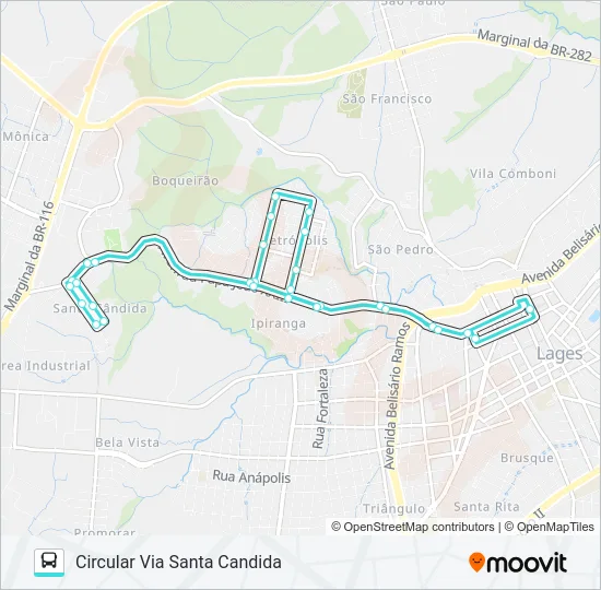 201 PETRÓPOLIS Bus Line Map
