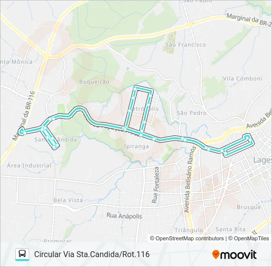 201 PETRÓPOLIS Bus Line Map