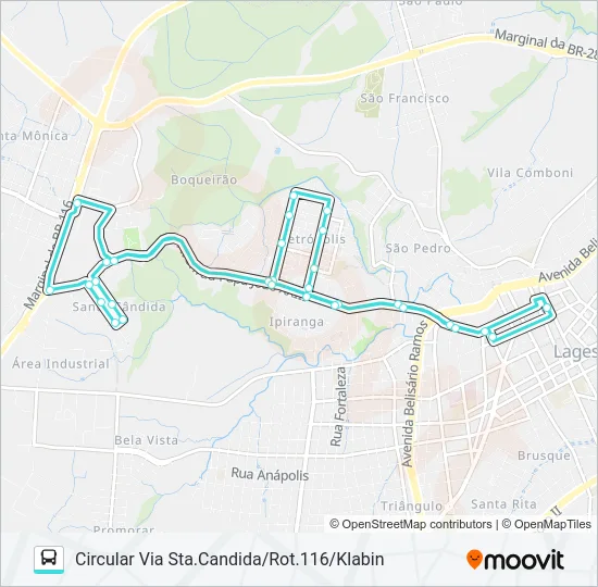 201 PETRÓPOLIS Bus Line Map
