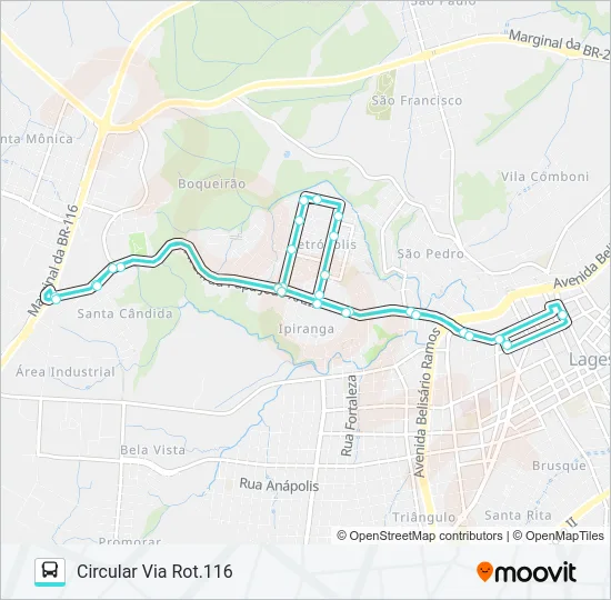 201 PETRÓPOLIS Bus Line Map