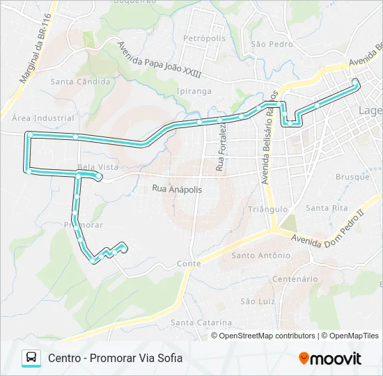 291 BELA VISTA Bus Line Map