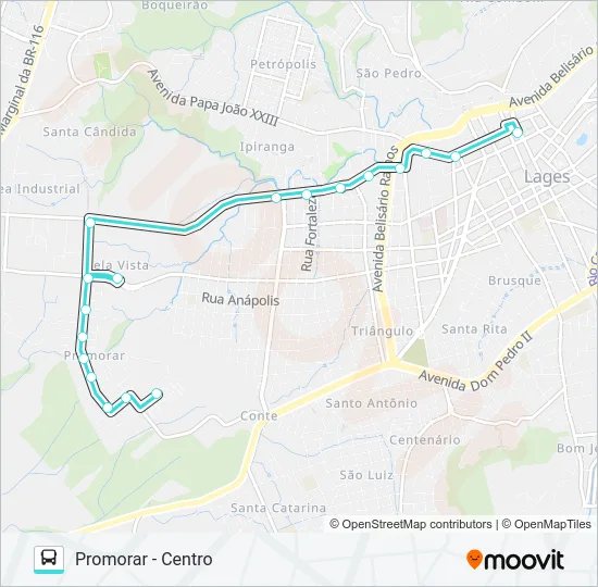 291 BELA VISTA Bus Line Map