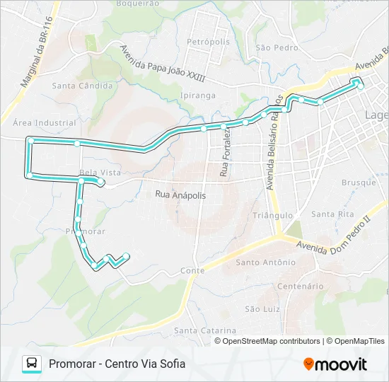 291 BELA VISTA Bus Line Map