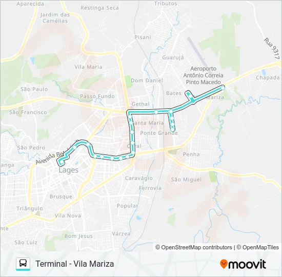 111 VILA MARIZA Bus Line Map