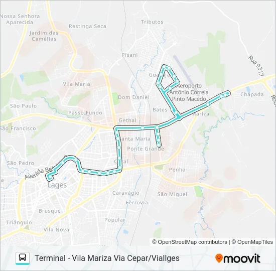 111 VILA MARIZA Bus Line Map