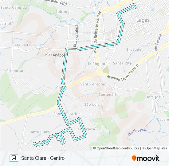 222 SANTA CLARA Bus Line Map