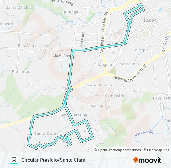 222 SANTA CLARA Bus Line Map