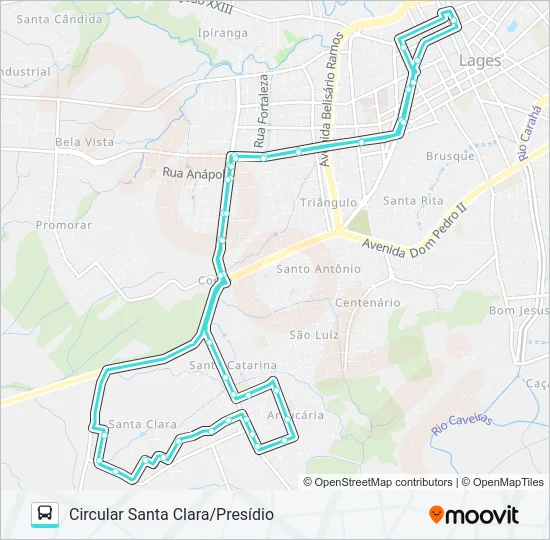 222 SANTA CLARA Bus Line Map