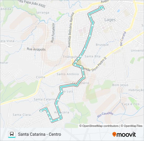 Mapa da linha 221 SANTA CATARINA de ônibus