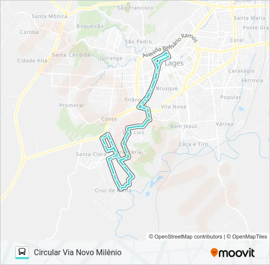 221 SANTA CATARINA Bus Line Map