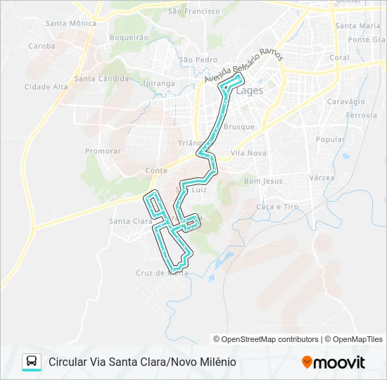 221 SANTA CATARINA Bus Line Map