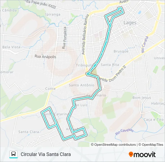 221 SANTA CATARINA Bus Line Map