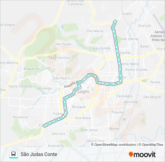 101 SÃO JUDAS CONTE Bus Line Map