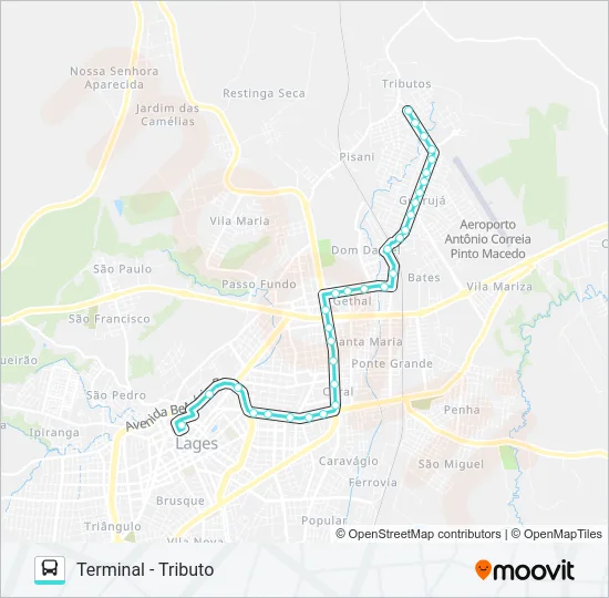 264 GUARUJÁ VIA CORAL Bus Line Map