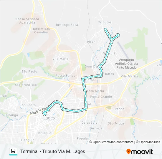 264 GUARUJÁ VIA CORAL Bus Line Map