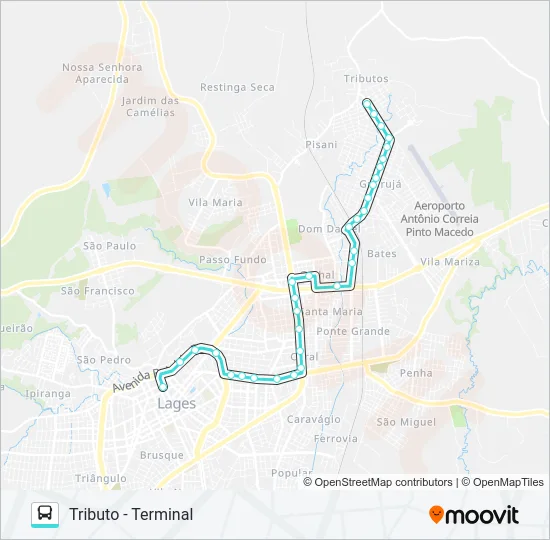 264 GUARUJÁ VIA CORAL Bus Line Map