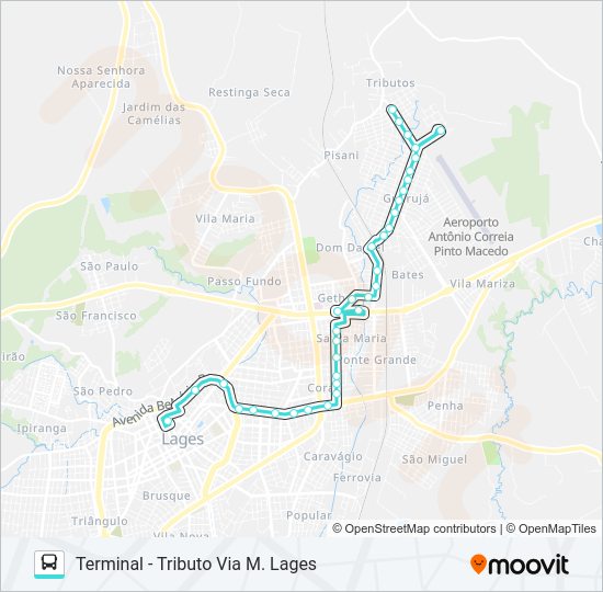 Mapa da linha 263 GUARUJÁ VIA CAMPOS SALLES de ônibus