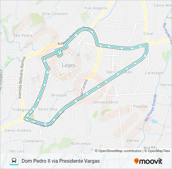 311 DOM PEDRO II VIA PRESIDENTE VARGAS Bus Line Map