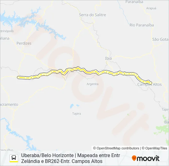 GONTIJO 1104 Bus Line Map