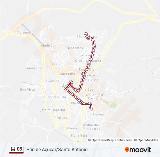 Mapa de 05 de autobús