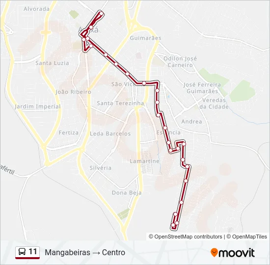 11 Bus Line Map