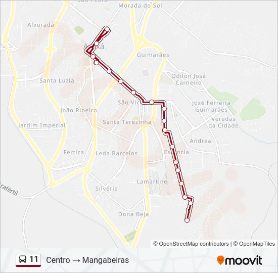 11 Bus Line Map