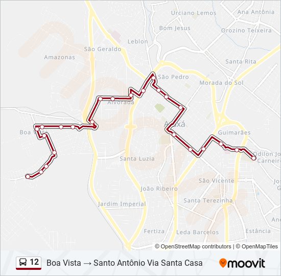 12 bus Line Map