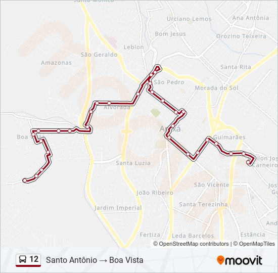 12 bus Line Map