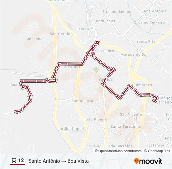 12 Bus Line Map