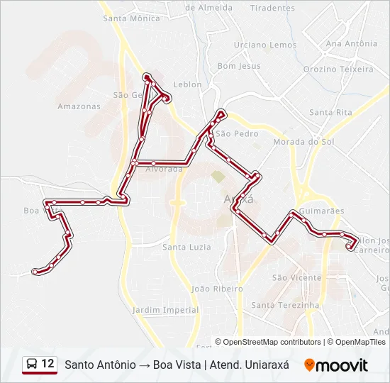 12 Bus Line Map