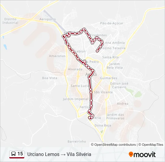 15 Bus Line Map