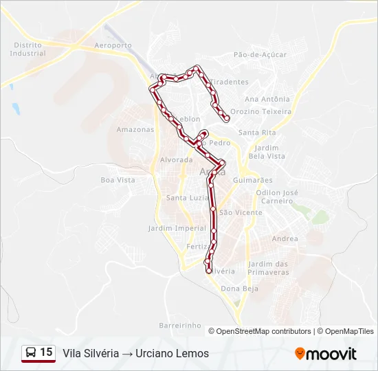 15 Bus Line Map