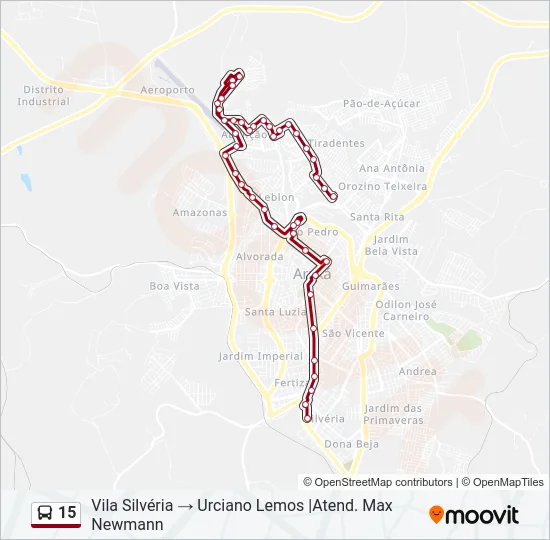 15 Bus Line Map