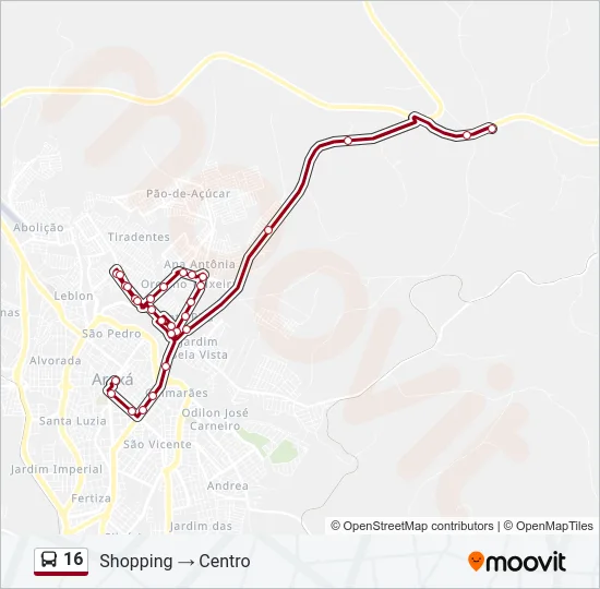 16 Bus Line Map